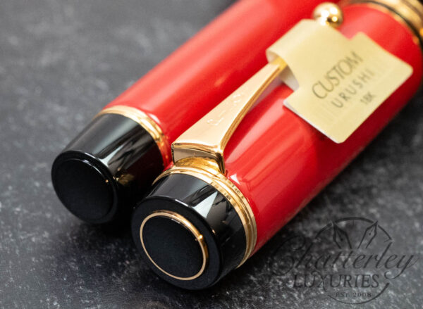 Pilot Custom Urushi Vermillion Fine/Medium Nib Fountain Pen - Image 3