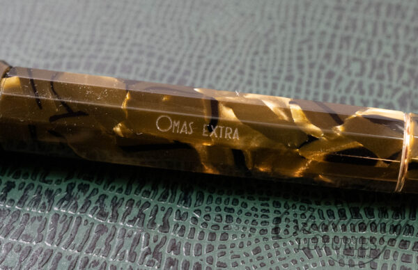 Omas Extra Paragon Saft Green Celluloid Fine Nib Fountain Pen - Image 7