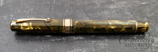 Omas Extra Paragon Saft Green Celluloid Fine Nib Fountain Pen - Image 2