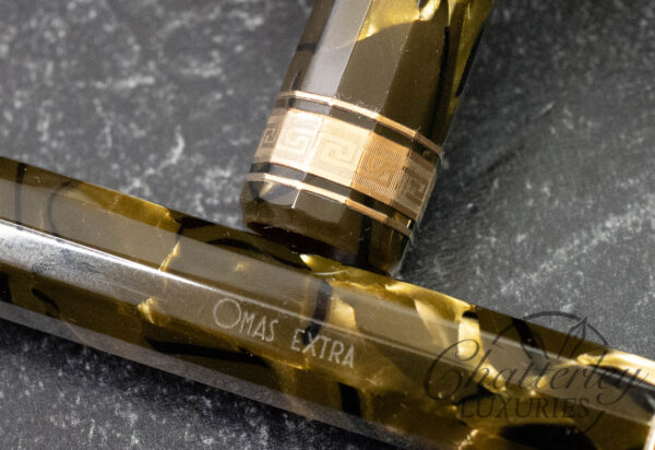 Omas Extra Paragon Saft Green Celluloid Fine Nib Fountain Pen - Image 4