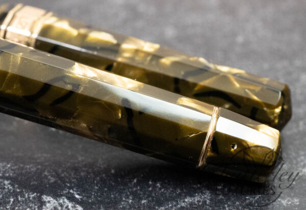 Omas Extra Paragon Saft Green Celluloid Fine Nib Fountain Pen - Image 5