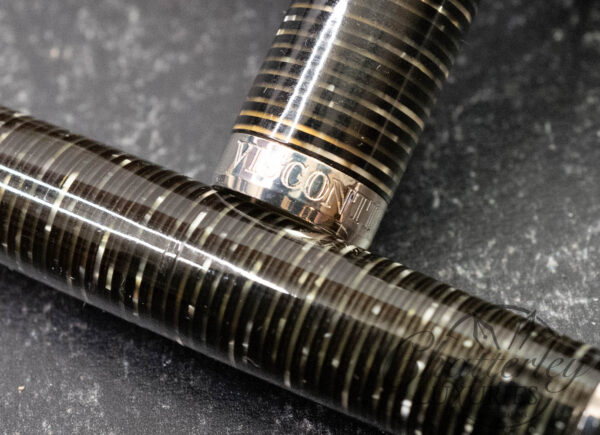 Visconti D'Essai Platinum Stacked Celluloid Limited Edition Fountain Pen - Image 5