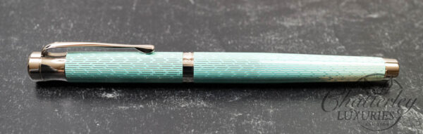Waldmann Tango Imagination Aquamarine Guilloché Fountain Pen (Gold Nib) - Image 2