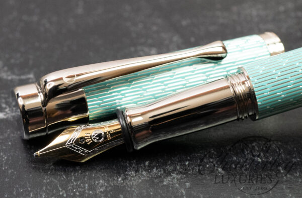 Waldmann Tango Imagination Aquamarine Guilloché Fountain Pen (Gold Nib)