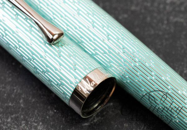Waldmann Tango Imagination Aquamarine Guilloché Fountain Pen (Gold Nib) - Image 4