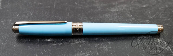 Closeout - ST Dupont Line D Eternity Large Turquoise Blue Fountain Pen - Image 2