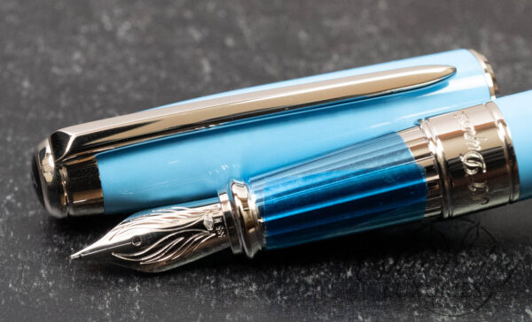 Closeout - ST Dupont Line D Eternity Large Turquoise Blue Fountain Pen