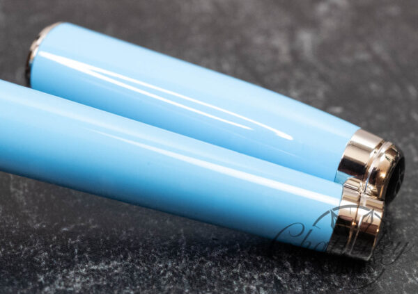 Closeout - ST Dupont Line D Eternity Large Turquoise Blue Fountain Pen - Image 4