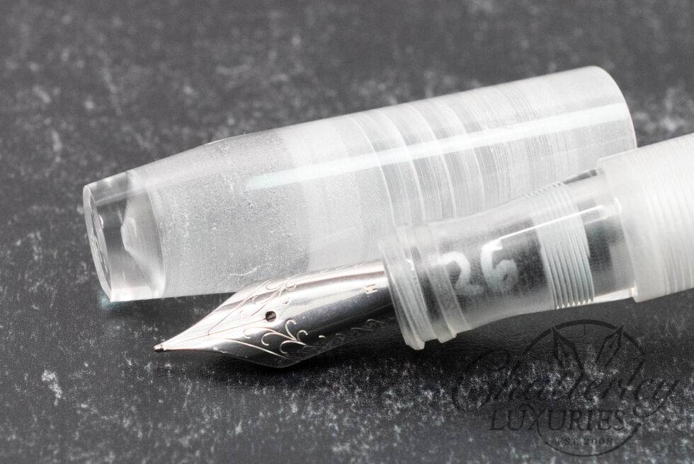 Franklin Christoph Model 46 Antique Glass Frosted White Fountain Pen