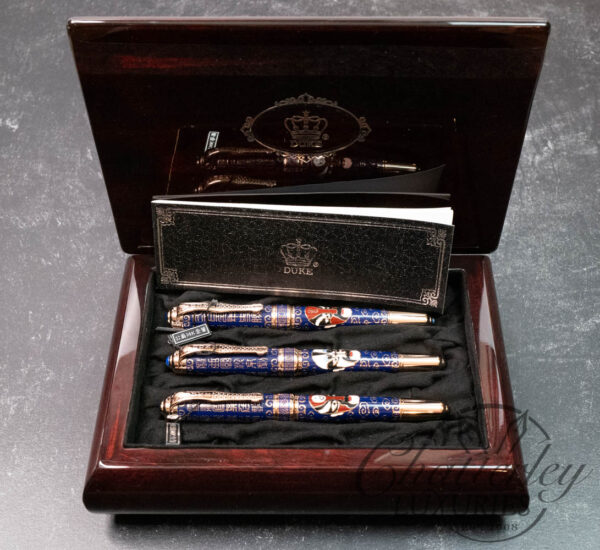 Duke Beijing Opera Rhythm Cloisonné 3 Fountain Pen Set - Image 21