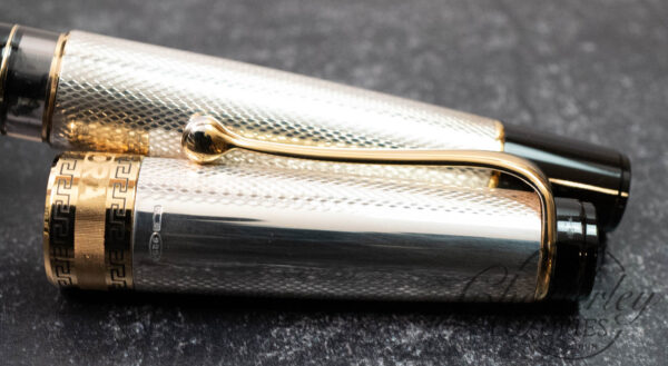 Aurora Optima Solid Sterling Silver Fountain Pen - Image 4