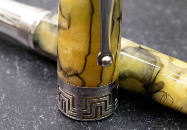Montegrappa Extra 1930 Marbled Green Celluloid Fountain Pen - Image 5