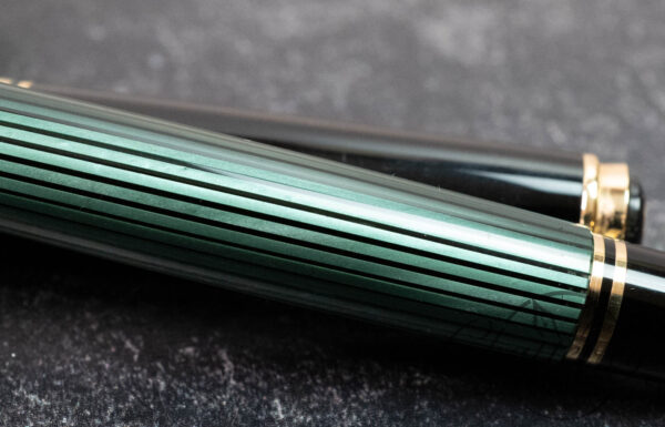 Pelikan Souverän M800 Black Green Striped Rollerball Pen - Image 5