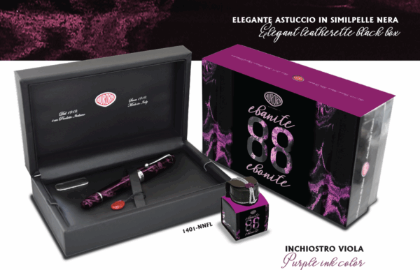 Aurora 88 Ebonite Magenta Limited Edition Fountain Pen - Image 2