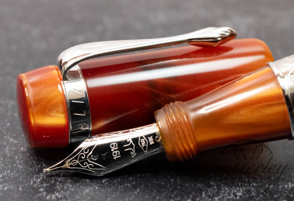 Ancora Perla Orange/Red Fountain Pen