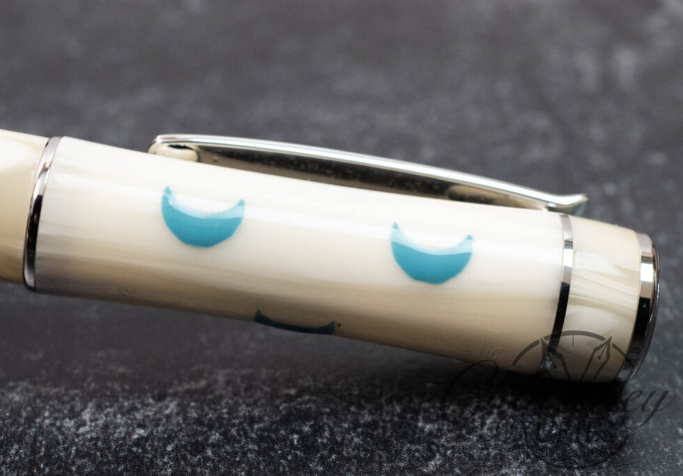 Delta Capri Night Ivory Resin with Turquoise Coral Capuchon Ballpoint Pen