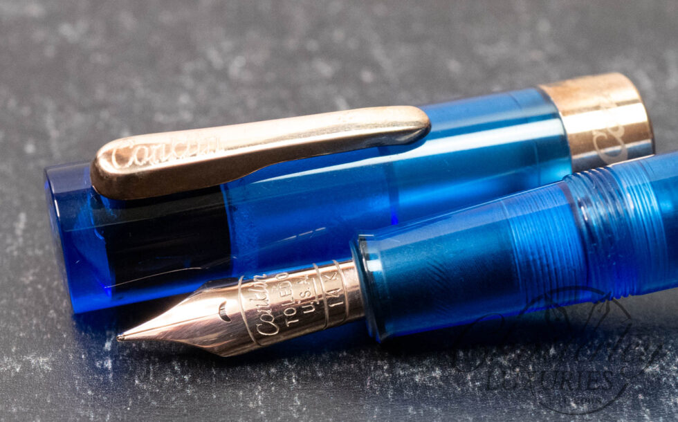 Conklin Mark Twain Blue Demonstrator Crescent Filler Limited Edition Fountain Pen