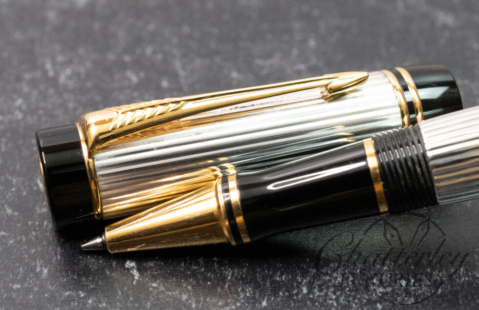 Parker Duofold International Godron Silver Rollerball