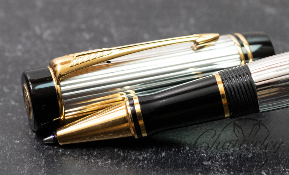 Parker Duofold International Godron Silver Rollerball