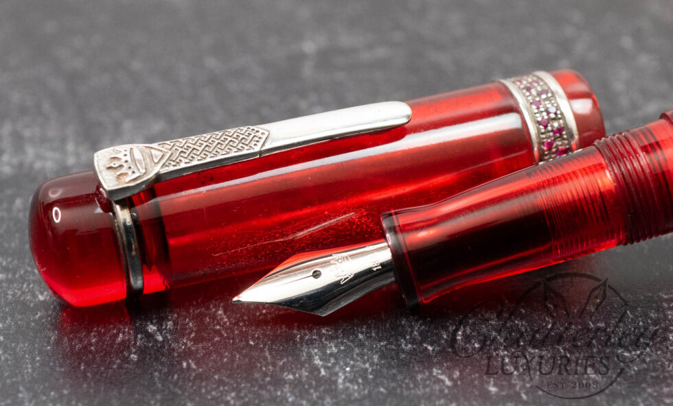 Krone Kristal Ruby Demonstrator Fountain Pen