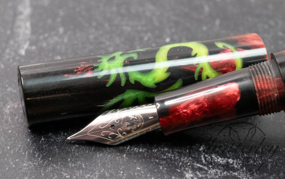 Atelier Lusso Andromeda Dragon Black & Red Resin Fountain Pen