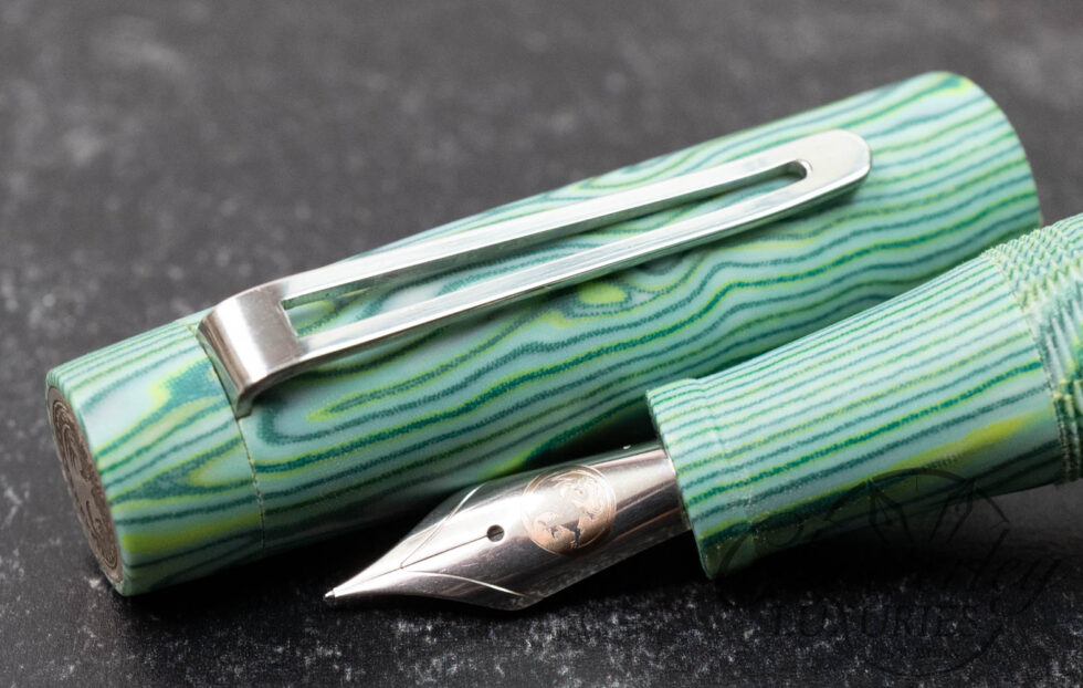 Atelier Lusso Draco Micarta Wood Grain Green Fountain Pen
