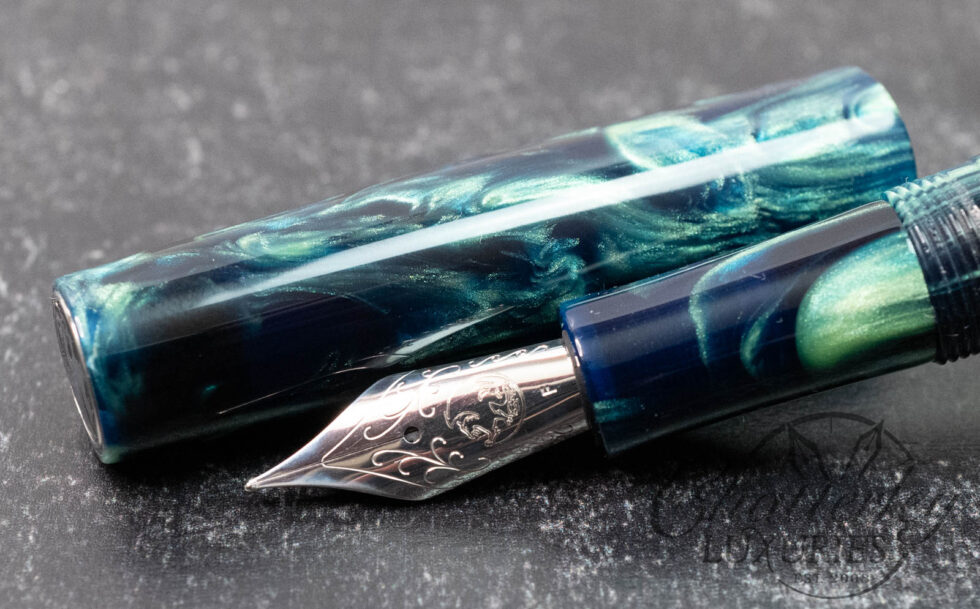 Atelier Lusso Hydra Black and Green Resin Fountain Pen