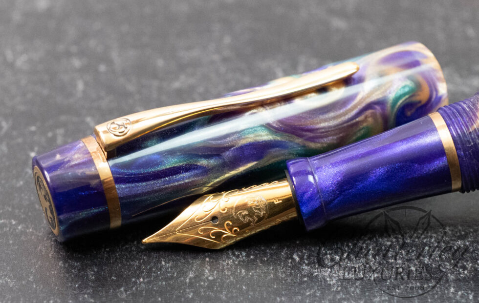 Atelier Lusso Hydra Purple & Gold Resin Fountain Pen