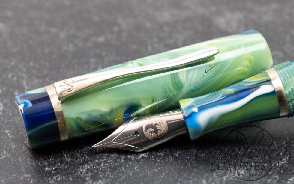 Atelier Lusso Hydra Green & Blue Resin Fountain Pen