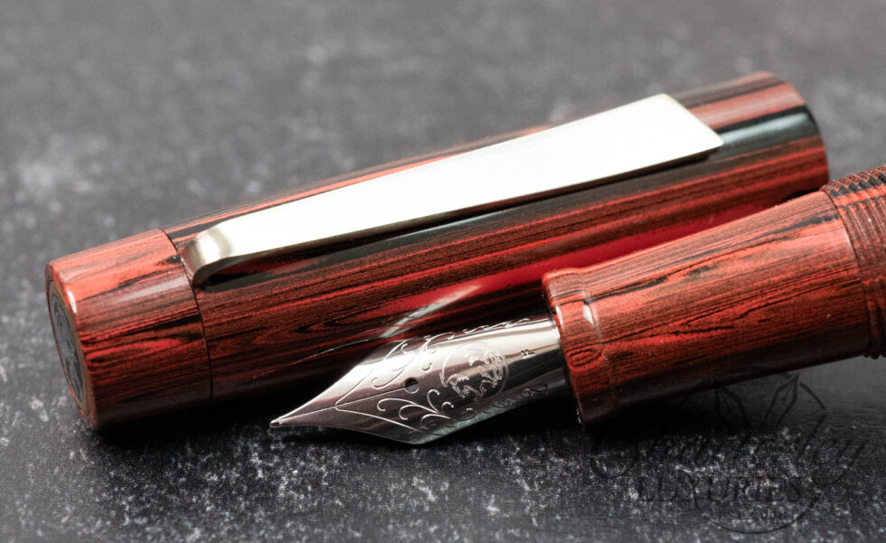 Atelier Lusso Hydra Black & Red Ebonite Fountain Pen