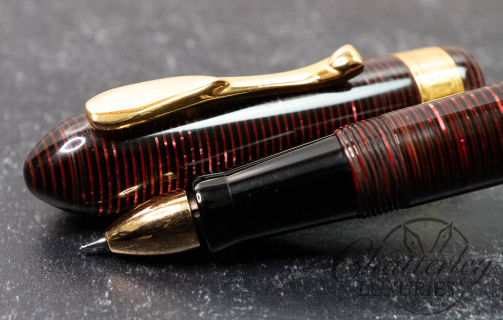 Visconti Copernicus Red Celluloid Stylographic Rollerball Pen