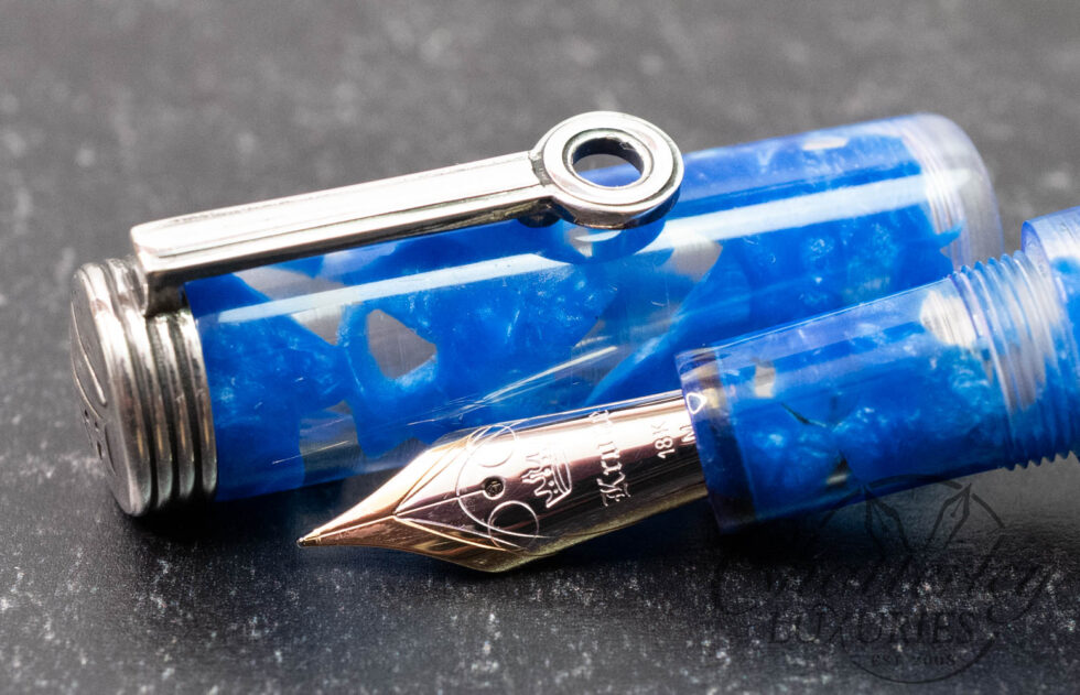Krone Moderne Blue Cellophane Demonstrator Fountain Pen