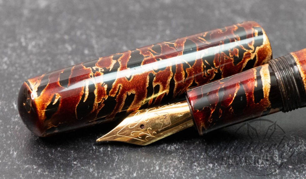 GM Custom Pens Xiphos-L Rusty Leopard Tsugaru Fountain Pen
