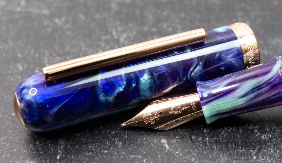 Nahvalur x Galen Leather Exclusive Nature Collection in Aurora Polaris By Bob Dupras Fountain Pen