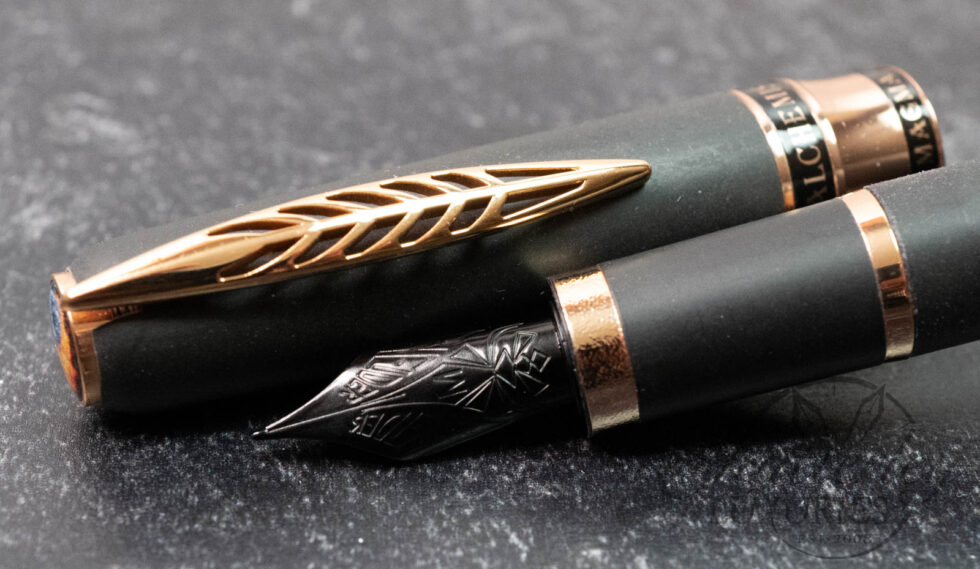 Pineider Alchemist Stromboli Ruthenium Steel Nib Fountain Pen