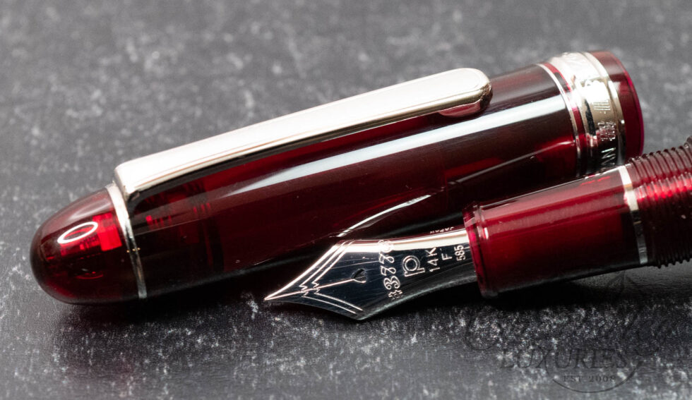 Platinum #3776 Century Burgundy Demonstrator Fountain Pen