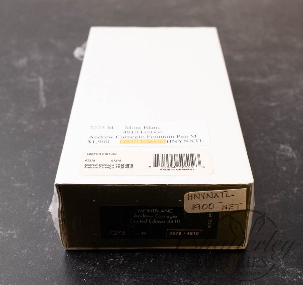 Montblanc Andrew Carnegie Limited Edition 4810 Fountain Pen (SEALED)