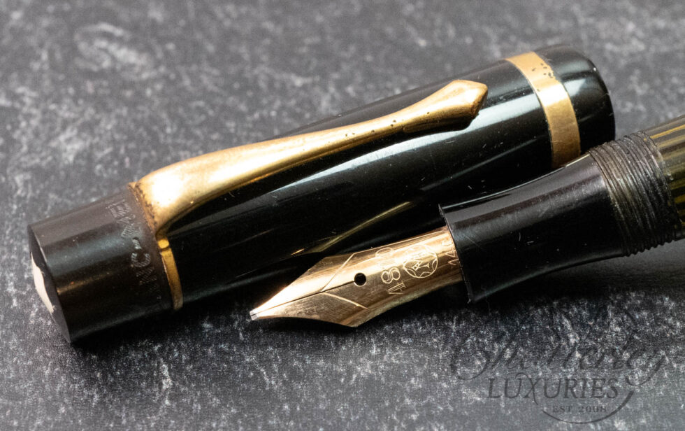 Montblanc Vintage No. 134 Long Window War Time Black Resin Fountain Pen