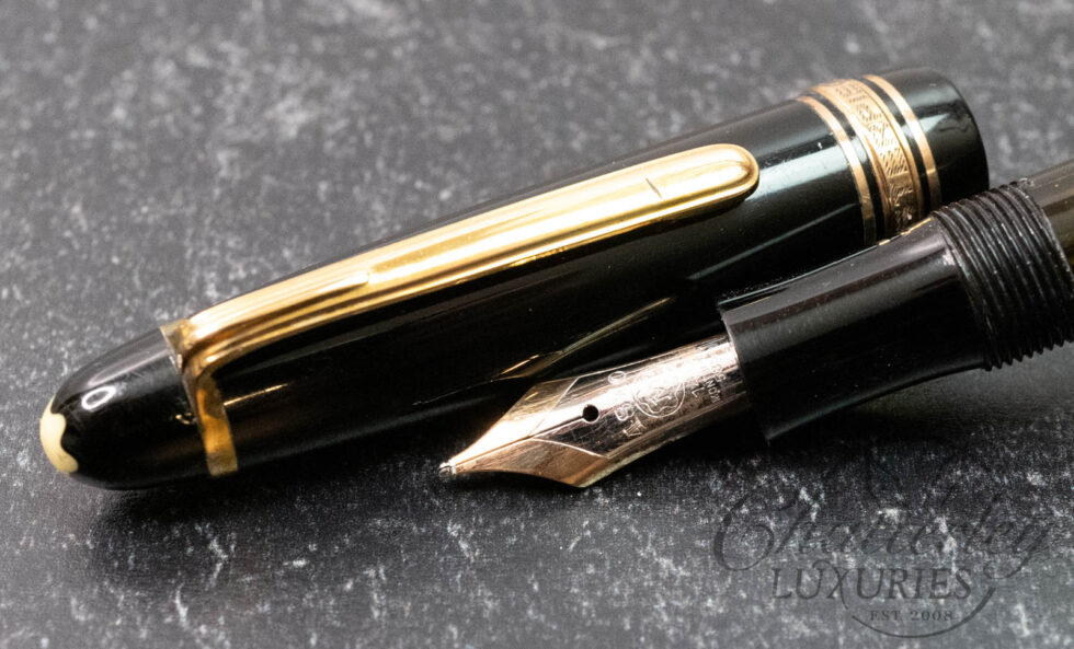 Montblanc 1950s 144 "Bayer" Company Logo Kugel Nib Celluloid Fountain Pen