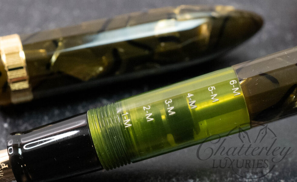 Conklin Nozac Saft Green Celluloid Legacy Collection Word Gauge Limited Edition Fine Nib Fountain Pen