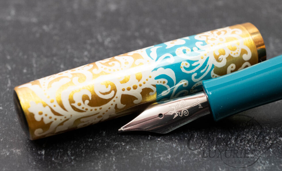 Stanford Pen Studio Jabulani Gold Rosemaling Painted Fountain Pen