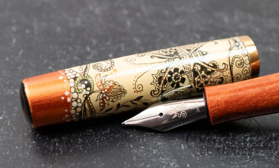 Stanford Pen Studio Jabulani Steampunk Butterflies Painted Fountain Pen