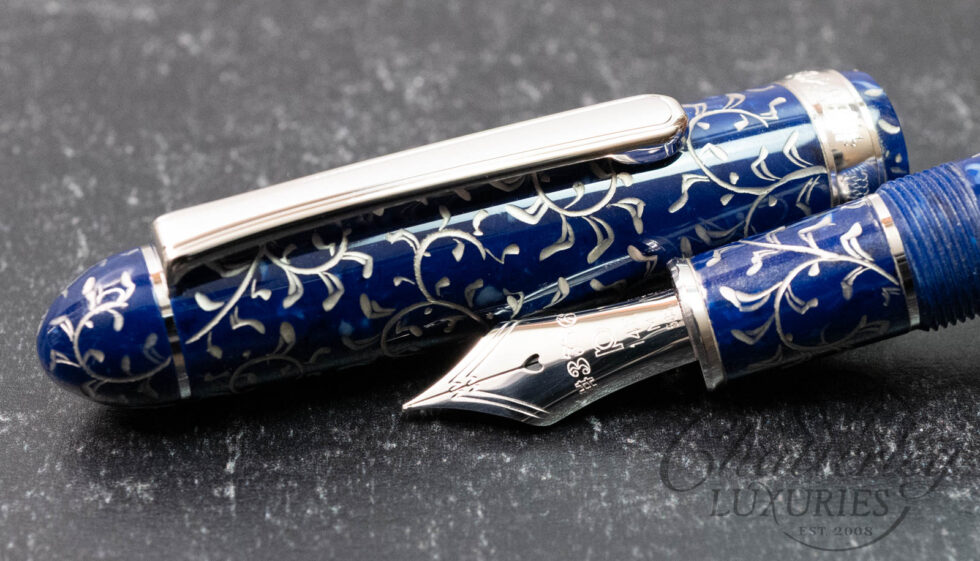 Platinum Century #55 Karakusa Blue Celluloid Fountain Pen