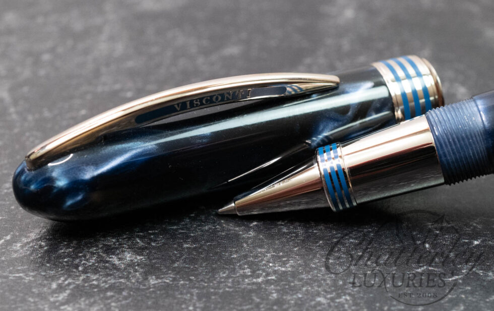 Visconti Saturno Collection Limited Edition Blue Titan Rollerball