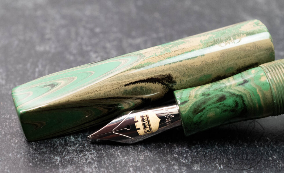 Chateau Shinogi Green Ebonite Prototype Fountain Pen