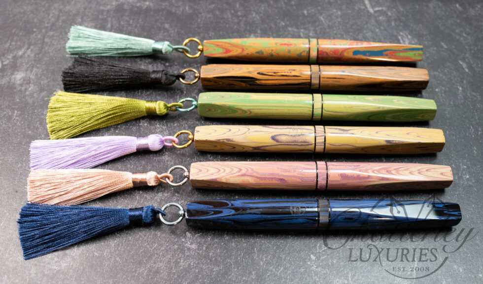 Chateau Shinogi Guntō Ebonite Prototype Fountain Pen Collection