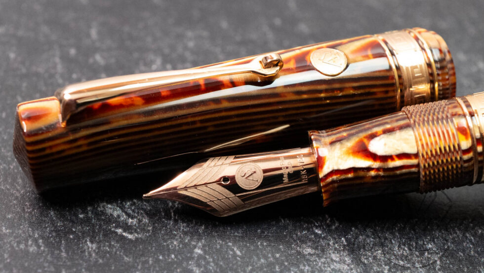 Armando Simoni Club Bologna Extra Arco Bronze Celluloid Fountain Pen