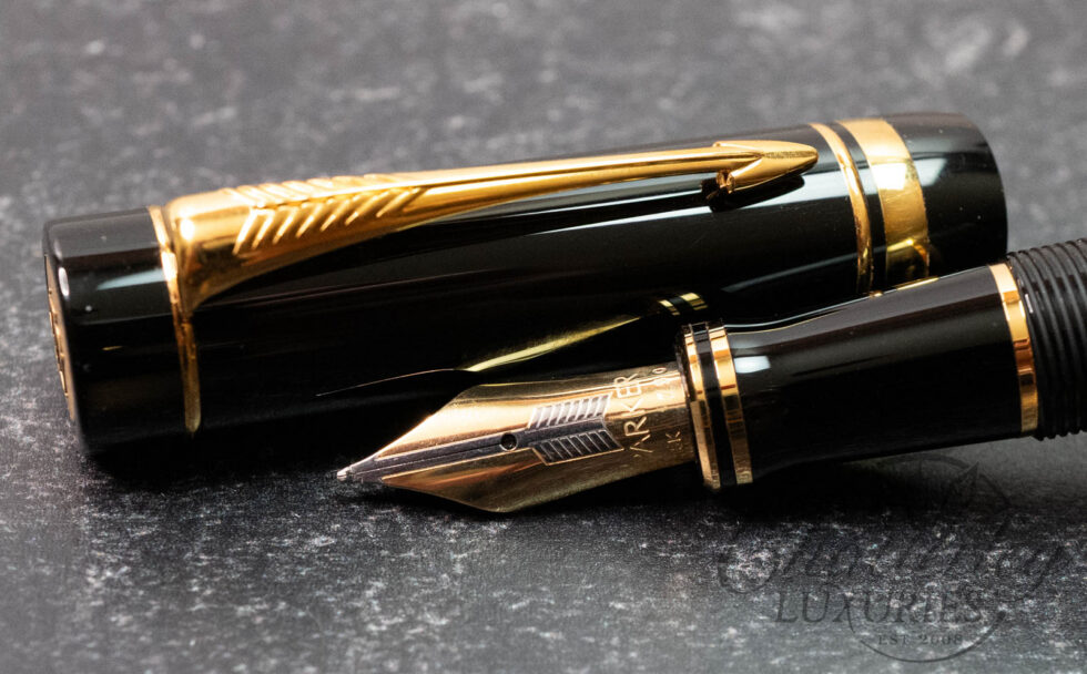 Parker Duofold Centennial Black Scales of Justice Symbol Fountain Pen
