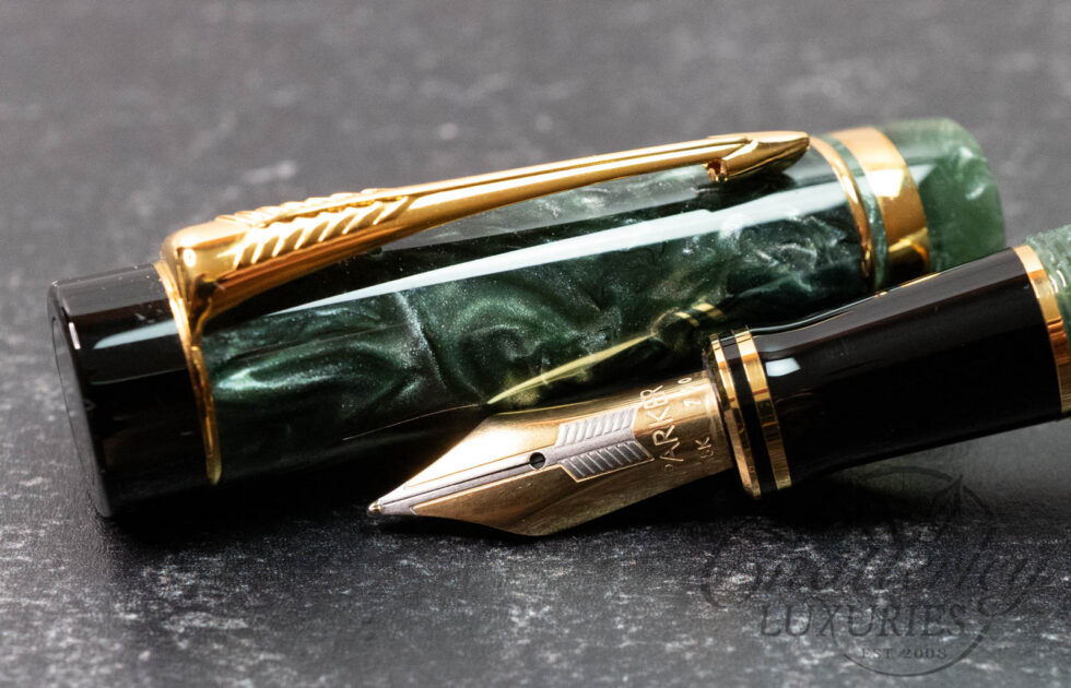 Parker Duofold Centennial Marbled Green Fountain Pen
