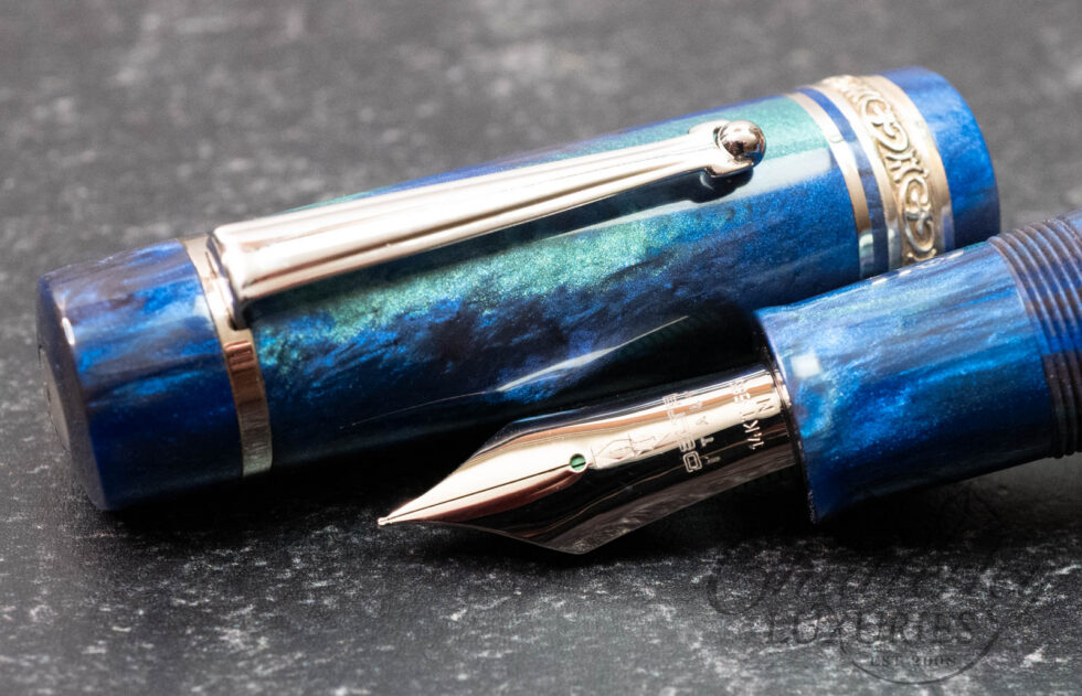 Delta Pens Dolce Vita Oversize Riviera Blue Palladium Trim Limited Edition Fountain Pen